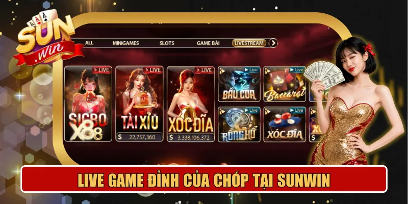 Sảnh Live game tương tác trực tiếp với dealer